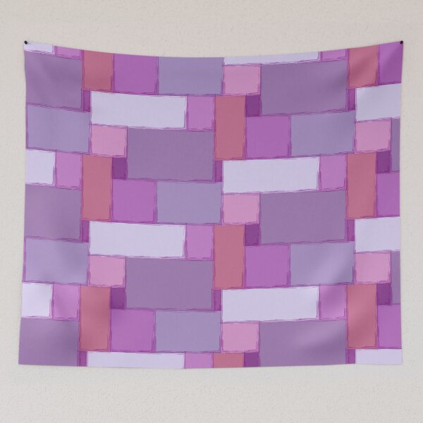 Item preview, Sketchy Purple Boxes Half-Drop Repeat 5748 designed and sold by Art in My Loft.