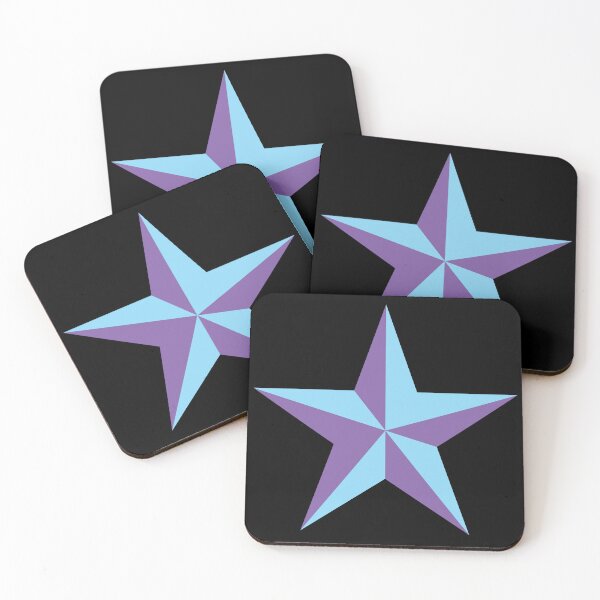 Item preview, Purple & Blue Star/s - on Black designed and sold by sleepingdogprod.