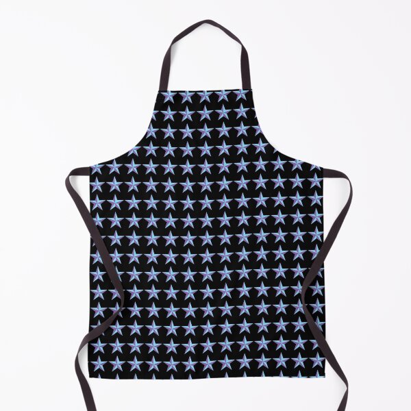 Item preview, Purple & Blue Stars Repeat Pattern - on Black designed and sold by sleepingdogprod.