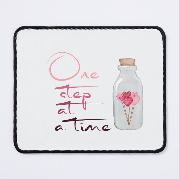 Item preview, One Step At A Time Quote Inspirational Watercolor designed and sold by Shery's Studio.
