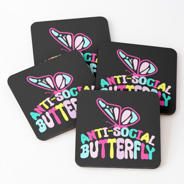 Item preview, Anti social butterfly designed and sold by pnkpopcorn.
