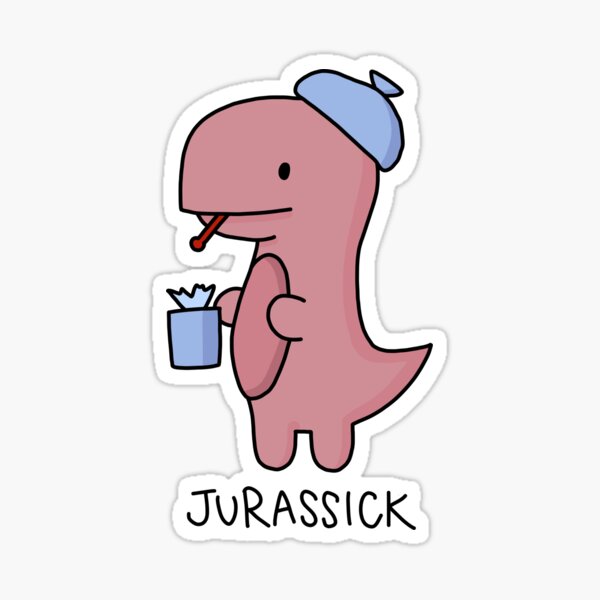'Jurassick' Illustration Sticker