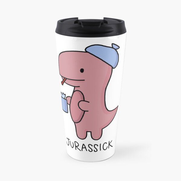 'Jurassick' Illustration Travel Mug