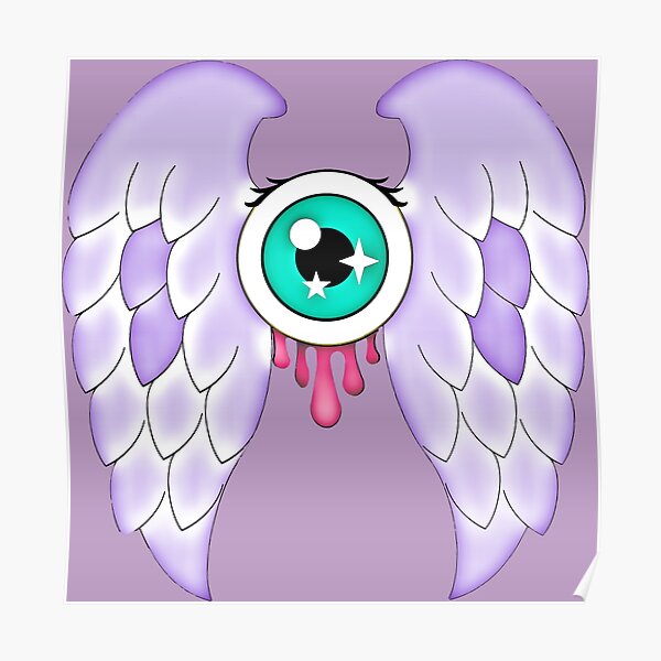 Pastel Goth | Winged Eye | Purple Poster