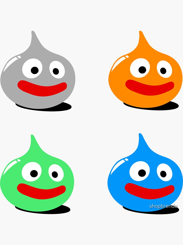 Dragon Quest Slimes Sticker Pack Sticker For Sale By Shopbrende Redbubble