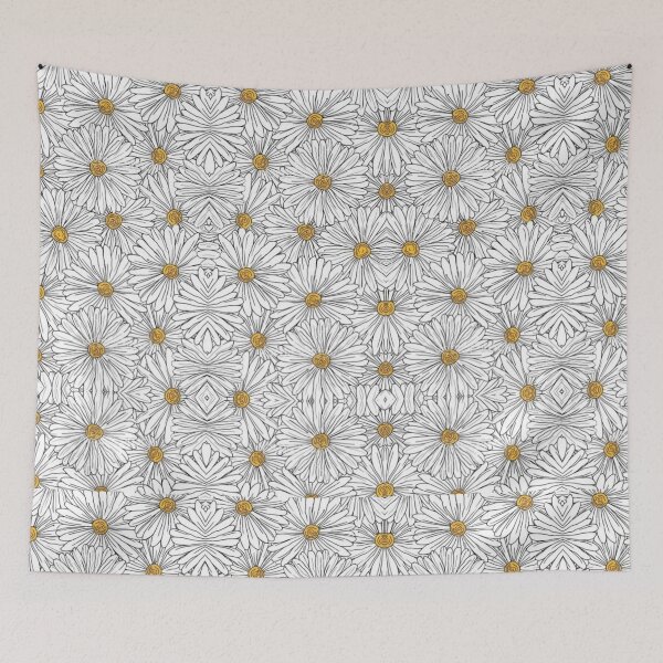 Item preview, painted golden yellow daisies on soft sage green designed and sold by Stevenobinsun.