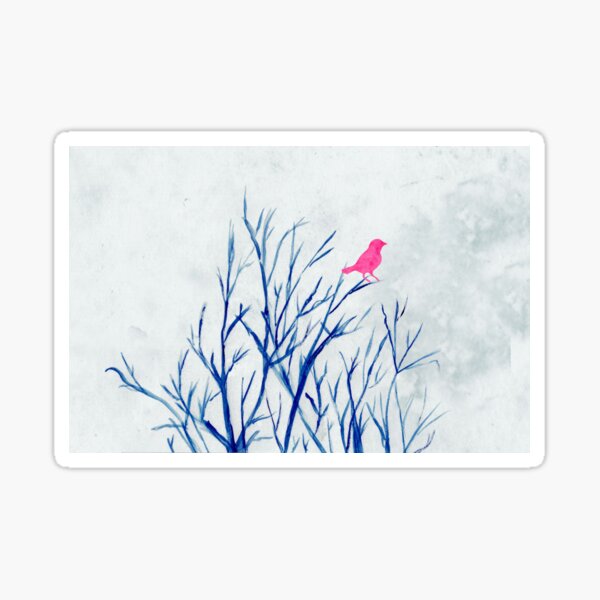 Item preview, Perching bird on winter tree had painted watercolor  designed and sold by Anna Lemos.