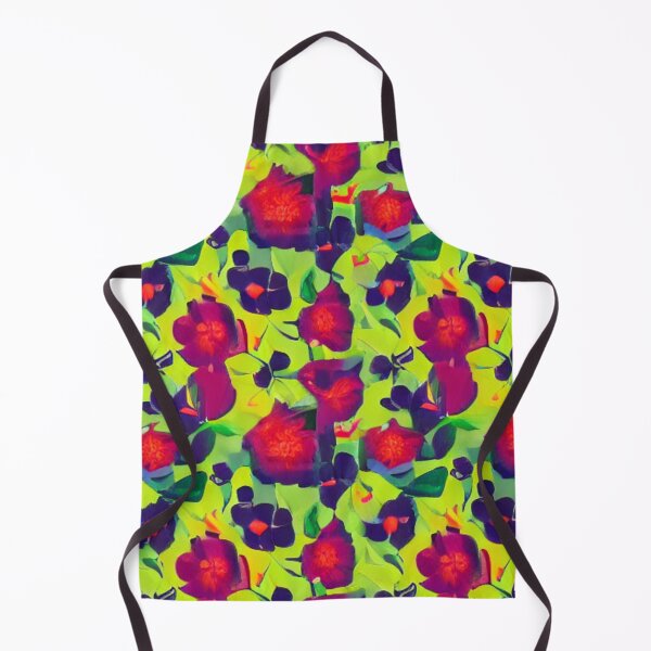 Item preview, Purple, orange flower patterns and green background designed and sold by ArteEterno.