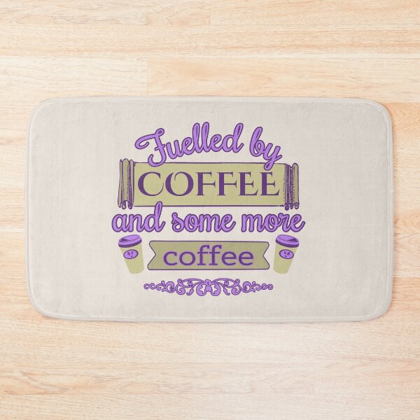 Item preview, Fuelled By Coffee And Some More Coffee Fun Slogan, Purple Lilac Design designed and sold by TrulyEpoque.
