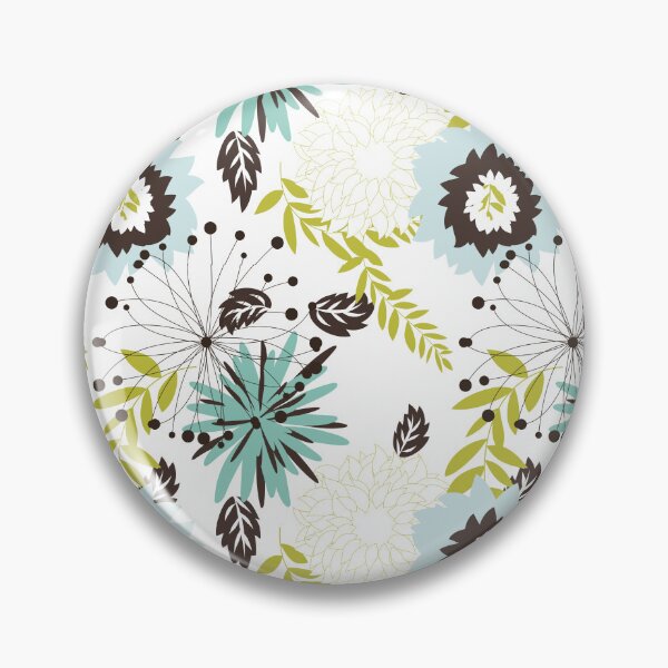 Item preview, Flower pattern, nature, white, interspersed with light blue, Sam with green petioles. designed and sold by shirtmate.