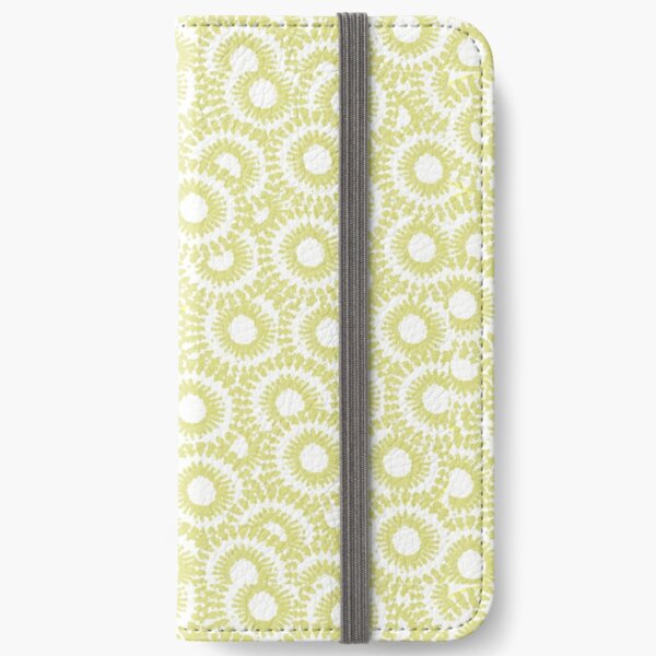 Cool modern swirls olive white pattern iPhone Wallet