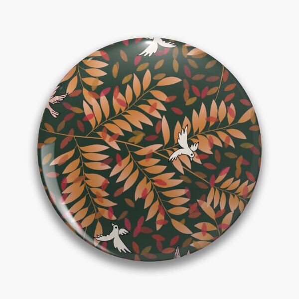 Item preview, Birds in Fall Garden - Green designed and sold by JaselviiStudio.