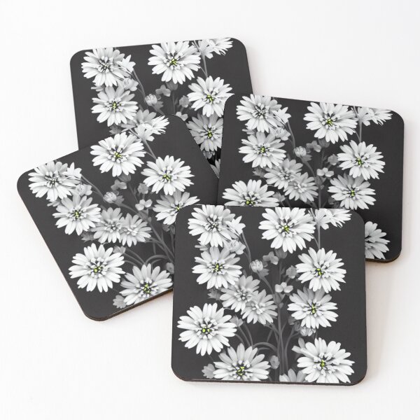 Item preview, Black and white flower patterns designed and sold by ArteEterno.
