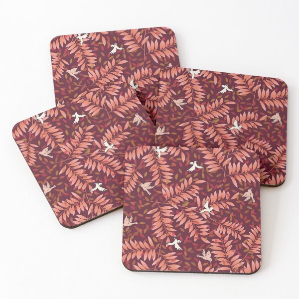 Item preview, Birds in Fall Garden - Red designed and sold by JaselviiStudio.