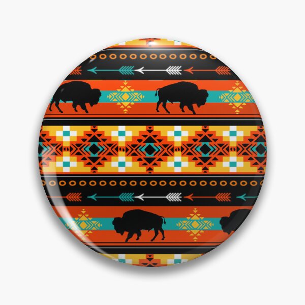 Item preview, Bison Tribal Pattern In Gold, Orange, and Brown Shades designed and sold by handsoftime2020.