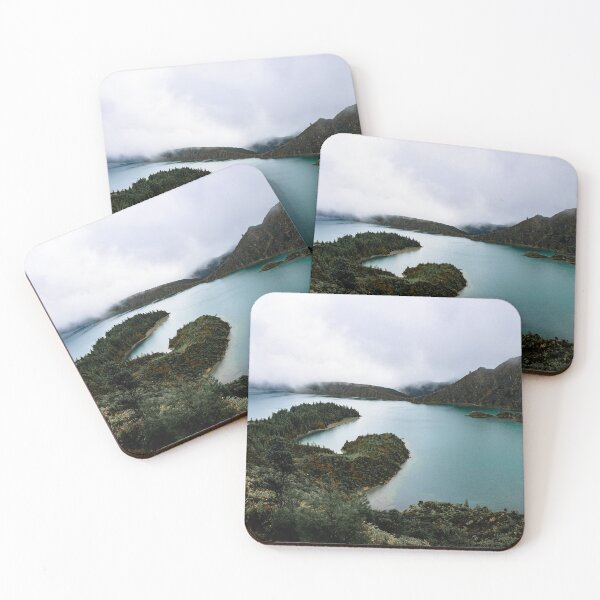 Item preview, Azores - mist over the mountain lake in Portuguese island  designed and sold by LuckyU3.