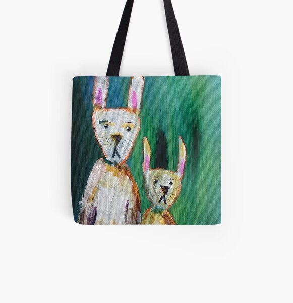 Bunnies at the Aurora All Over Print Tote Bag