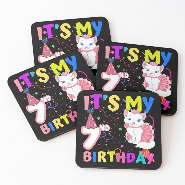 Item preview, It's My 7th Birthday Girl Funny Cat Birthday 7 Year designed and sold by Nicet-shirt1.