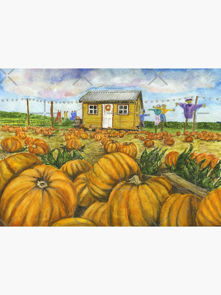 "Scarecrow Family's House, Washing Line and Pumpkin Patch at Wheelock