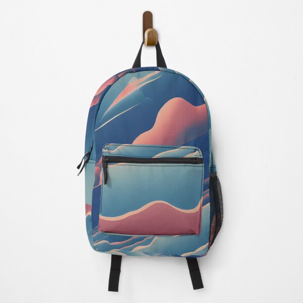 Item preview, Abstract Blue Pastel Lines Inspired By Studio Ghibli Anime Style designed and sold by KOTOdesign.
