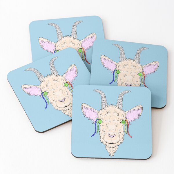 Item preview, Goats That Are Also Computer But Also Goats with background color designed and sold by missmann.
