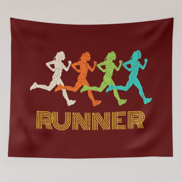 Item preview, Old School Vintage Style Lady Runner Design designed and sold by webdango.