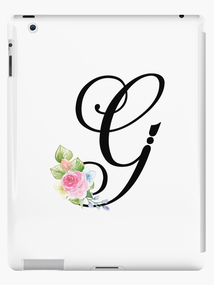 G Logo 1-letter G Monogram. Floral Style Rose. Monogram of a