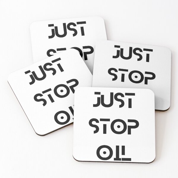 Item preview, JUST STOP OIL | JUSTSTOPOIL ABSTRACT FONT UNIQUE LETTERING | STOP THE OIL INDUSTRY designed and sold by Festive Feminist.