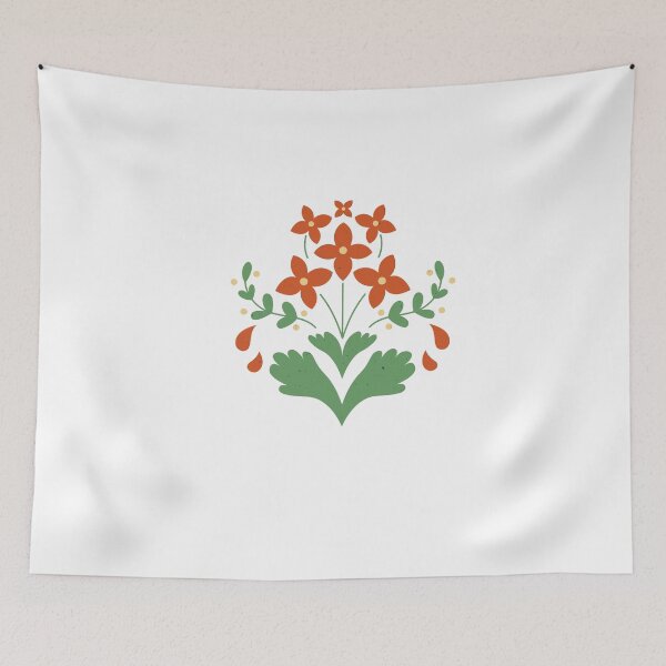 Item preview, Rounded Folksy Christmas Kalanchoe Flowers with Mistletoes designed and sold by Haron20.