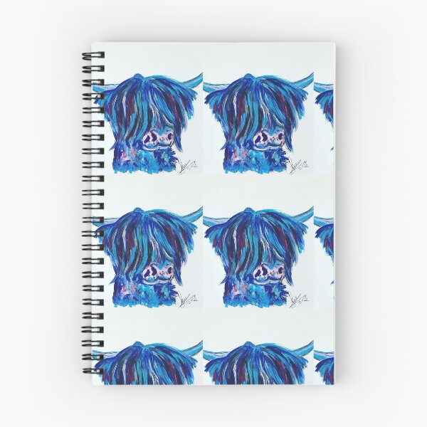Item preview, BLUE HIGHLAND COW designed and sold by jessieleighsart.