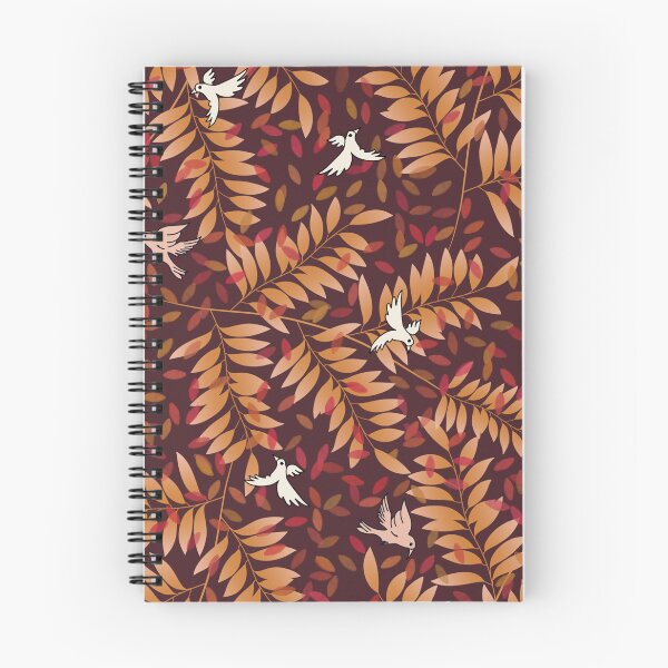 Item preview, Birds in Fall Garden - Burgundy designed and sold by JaselviiStudio.