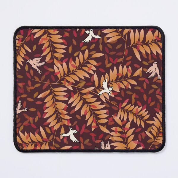 Item preview, Birds in Fall Garden - Burgundy designed and sold by JaselviiStudio.