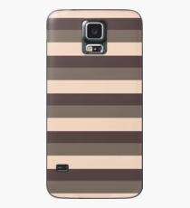 Taupe monochromatic color block stripe pattern Case/Skin for Samsung Galaxy