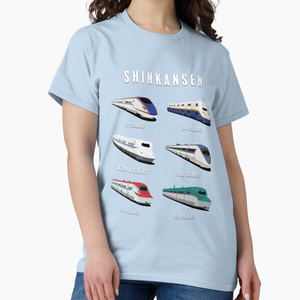 Vista previa del artículo con la obra «Ilustraciones de trenes bala Shinkansen japoneses», diseñado y vendido por JonesyDave.