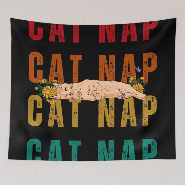 Item preview, Cat Nap- black background  designed and sold by Jesanns.