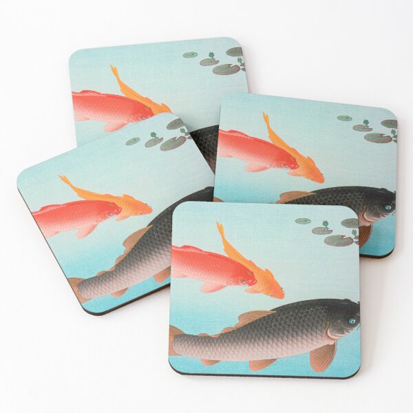 Item preview, Golden Carp by Ohara Koson - Japanese Art designed and sold by netzzoart.