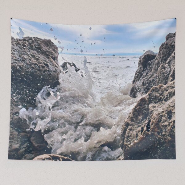 Item preview, Splash - Soft White - Ocean designed and sold by MistyMorningsOR.