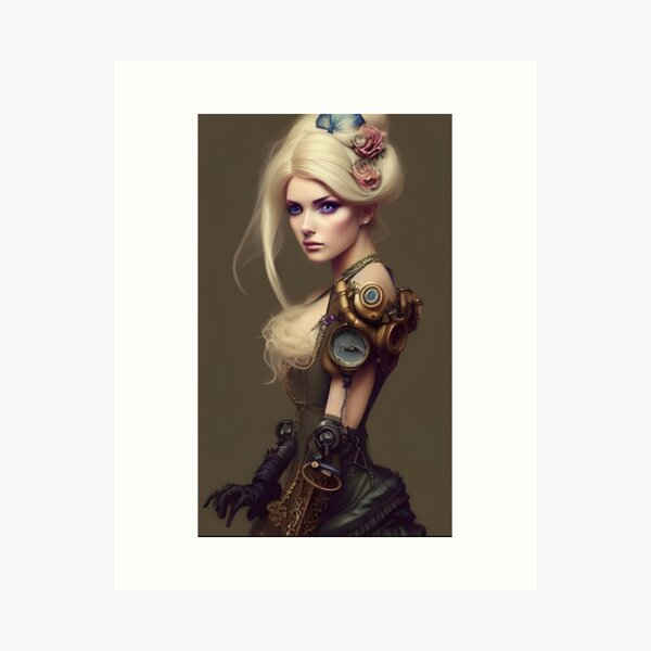 Beautiful steampunk blonde Officer in Military Uniform Poster for Sale by  Eliteijr