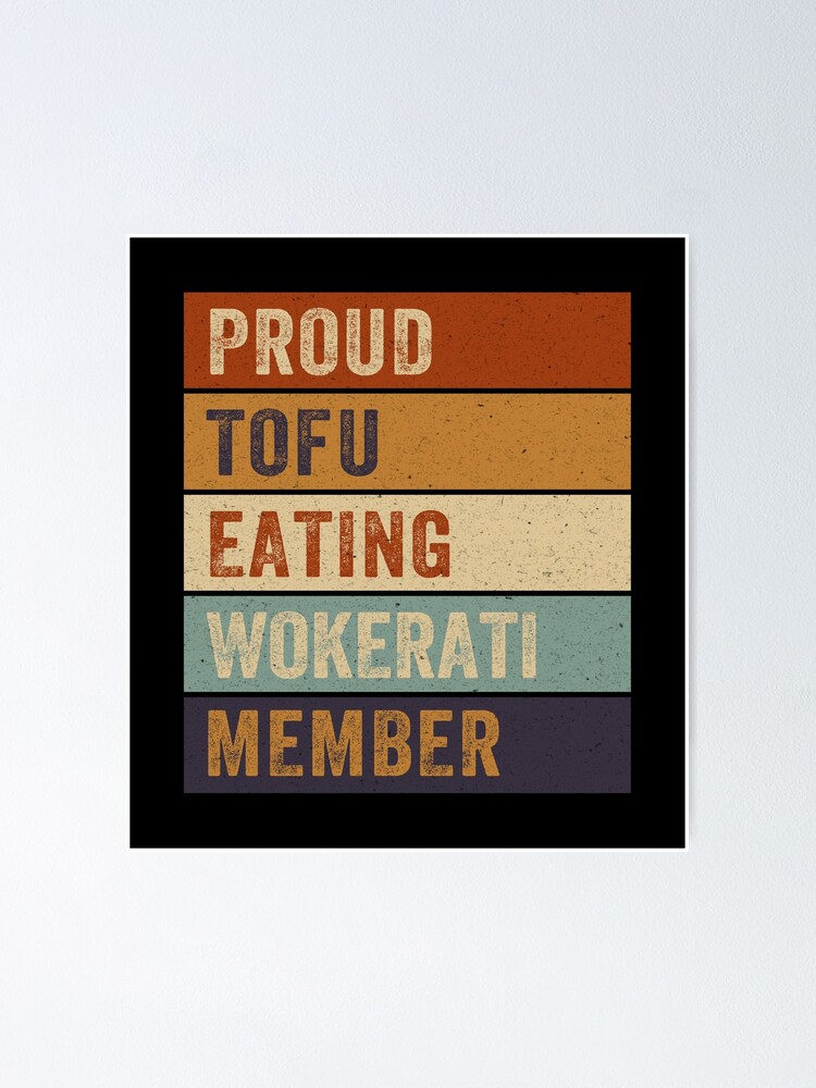 "Tofu Eating Wokerati - Guardian Reading" Poster for Sale by NaomyTeo