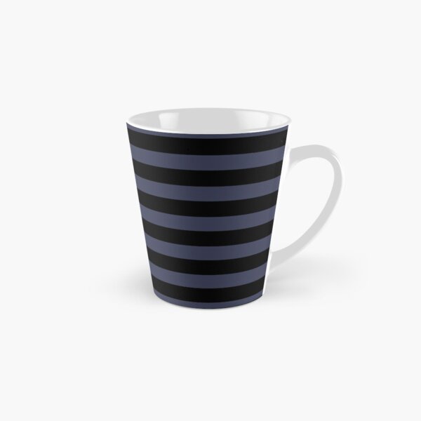 Black blue gray color block stripe pattern Tall Mug