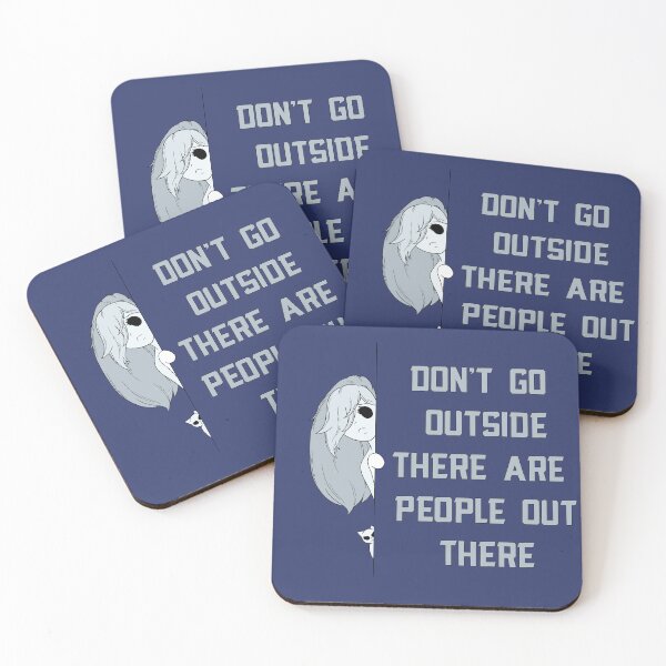 Item preview, Don’t Go Outside There Are People Out There (simple white) designed and sold by TheFoxyWolfShop.