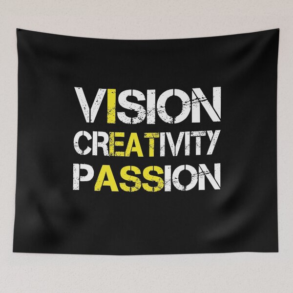 Item preview, Vision Creativity Passion Cool Saying Quote designed and sold by Tatus Brinal.