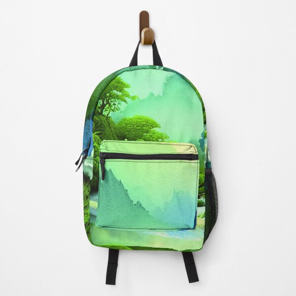 Item preview, Digital Painting Scene Of High Green Mountains and River, Nature designed and sold by NatureFood.