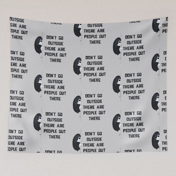 Item preview, Don’t Go Outside There Are People Out There (simple black) designed and sold by TheFoxyWolfShop.