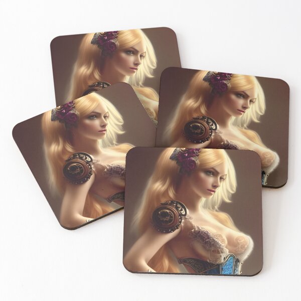 Item preview, Gorgeous blonde in steampunk corset dress designed and sold by Eliteijr.