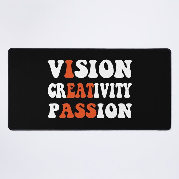 Vista previa del artículo con la obra «Visión Creatividad Pasión», diseñado y vendido por Tatus Brinal.
