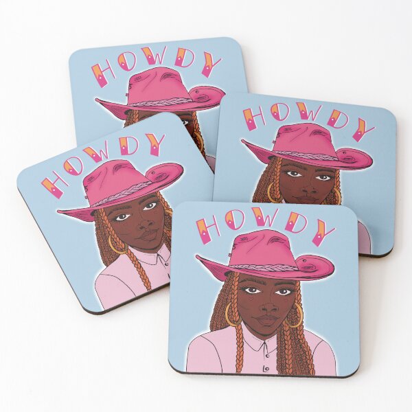 Item preview, howdy pink cowgirl hat black girl designed and sold by mariahmoniquedesign.