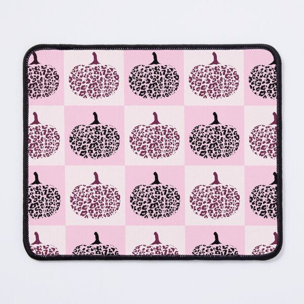 Item preview, Pink Checkered Square Pattern with Leopard Print Pumpkins designed and sold by PearlMoonGrapes.