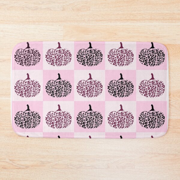 Item preview, Pink Checkered Square Pattern with Leopard Print Pumpkins designed and sold by PearlMoonGrapes.