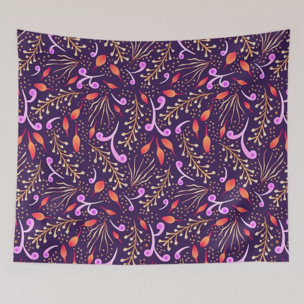 Item preview, Batik Leaves - Purple designed and sold by JaselviiStudio.